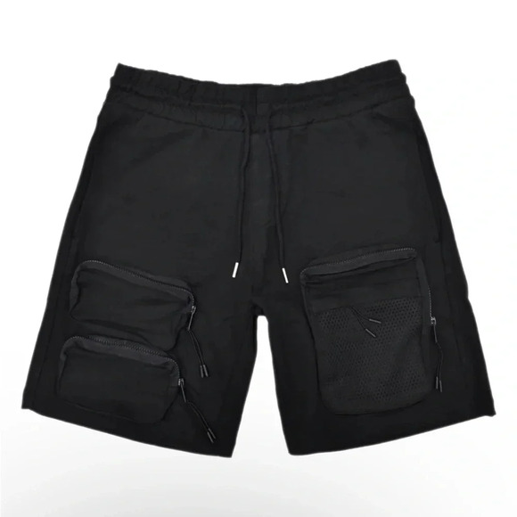 ⭐️ Switch Remarkable Heavy Knit Cargo Shorts Black NWT Size XL - Picture 1 of 7